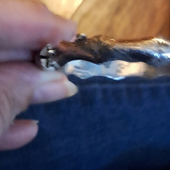 Vintage Etched Sterling Silver Bangle - Picture 10 of 12